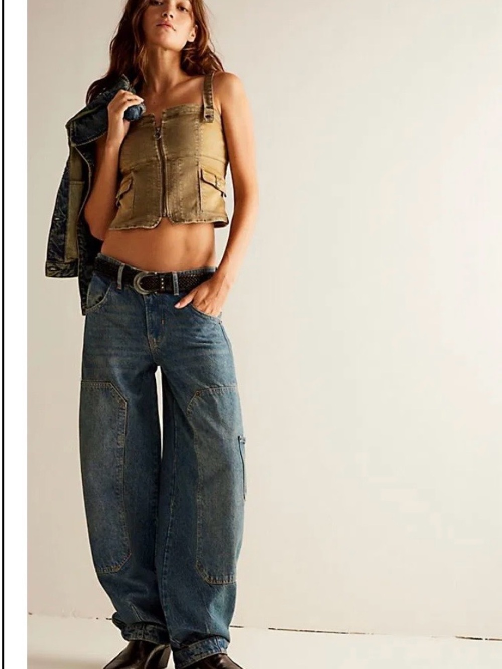 Wholesale purchase NWOT Free People Loren Carpenter Barrel Jeans